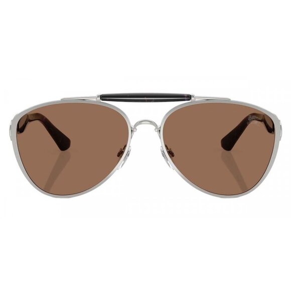 NEW BURBERRY SUNGLASSES UNISEX BE3160 1005/73 SILVER BLACK EYEWEAR BE3160 100573 main image 4